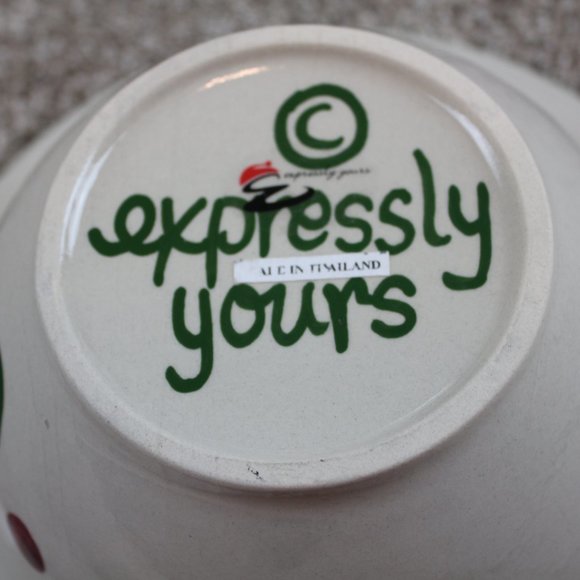 Expressly Yours Christmas Snowman Tree Snow Small Serving Bowl Vintage 9" RARE - Picture 4 of 9